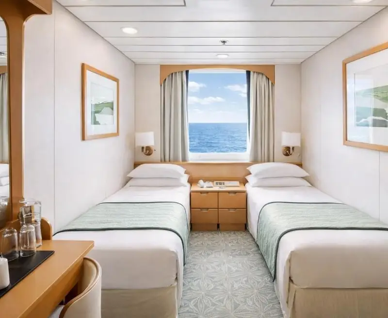 Cabine vista para o mar do navio Buenavista